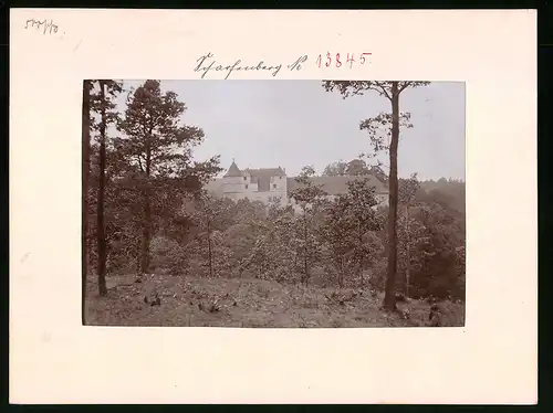 Fotografie Brück & Sohn Meissen, Ansicht Scharfenberg, Blick nach dem Schloss Scharfenberg