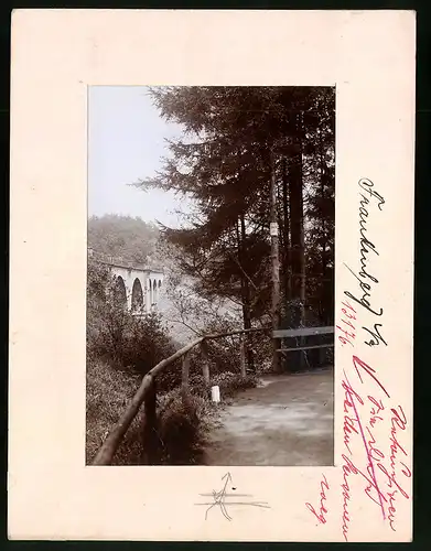 Fotografie Brück & Sohn Meissen, Ansicht Frankenberg i. Sa., Blick auf das Viadukt im Lützeltal