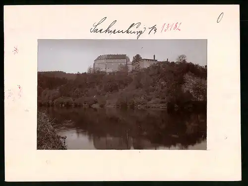 Fotografie Brück & Sohn Meissen, Ansicht Sachsenburg i. Sa., Blick auf das Schloss Saschsenburg