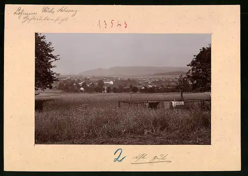 Fotografie Brück & Sohn Meissen, Ansicht Lohmen i. Sa., Blick von den Feldern auf die Stadt