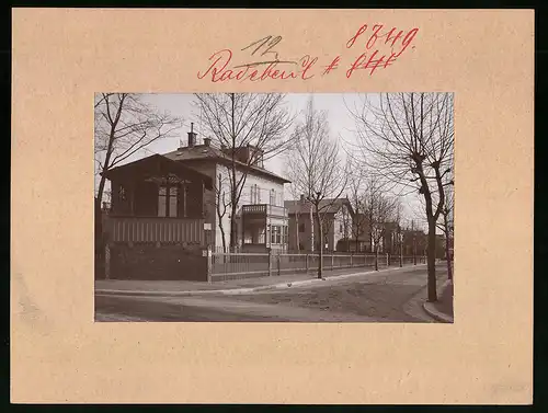 Fotografie Brück & Sohn Meissen, Ansicht Radebeul, Blick in die Kaiser-Friedrich-Allee mit Wohnhäusern