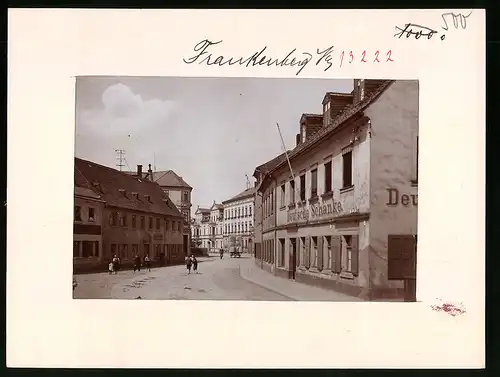 Fotografie Brück & Sohn Meissen, Ansicht Frankenberg i. Sa., Chemnitzer Strasse am Gasthaus Deutsche Schänke, Bäckerei