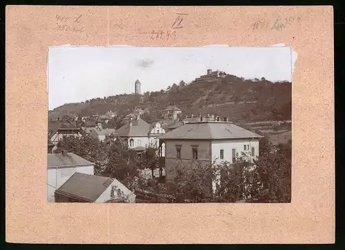 Fotografie Brück & Sohn Meissen, Ansicht Kötzschenbroda-Niederlössnitz, Blick über den Stadtteil nach der Friedensburg