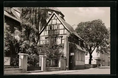 AK Stralsund, Partie am Stadtmuseum