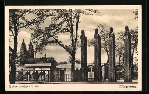 AK Magdeburg, Teilansicht mit Molkerei