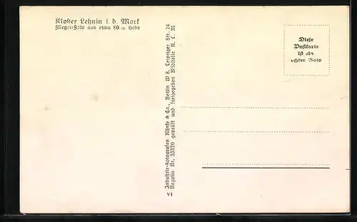 AK Lehnin i. d. Mark, Kloster aus der Vogelschau