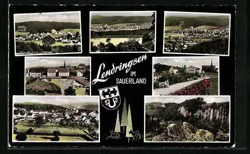 AK Lendringsen / Sauerland, Teil- und Gesamtansichten, Wappen