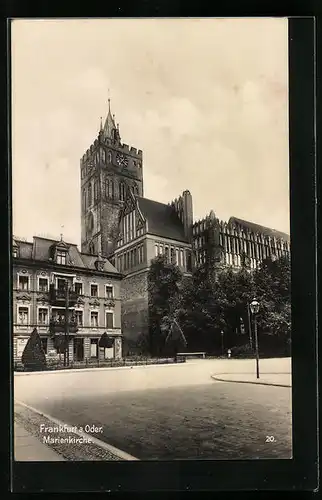 AK Frankfurt a. Oder, Blick zur Marienkirche