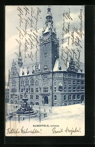 AK Elberfeld, Blick zum Rathaus