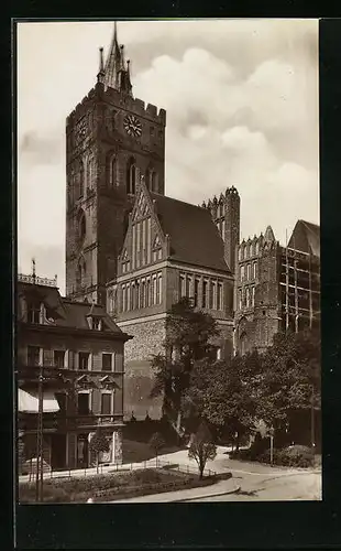 AK Frankfurt a. O., Partie mit Marienkirche