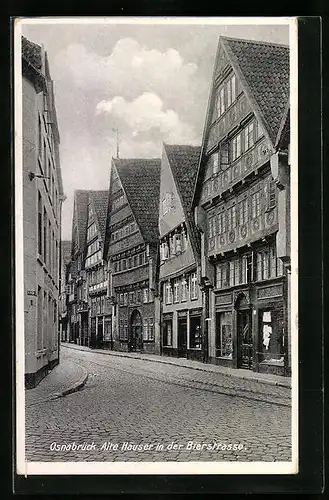 AK Osnabrück, Alte Häuser in der Bierstrasse