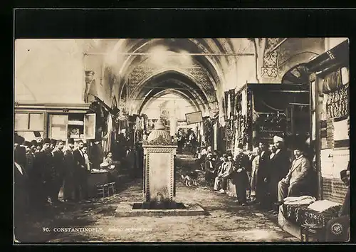 AK Constantinople, Intérieur du Grand Bazar
