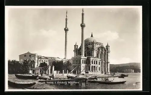 AK Constantinople, Mosquée Validé à Ortakevy, Bosphore