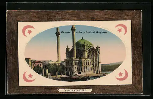 Präge-AK Constantinople, Valide à Ortakeui, Bosphore, Passepartout