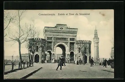 AK Constantinople, Entrée et Tour du Séraskérat