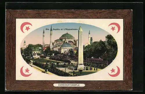 Präge-AK Constantinople, Ste. Sophie et l`Hippodrome, Passepartout