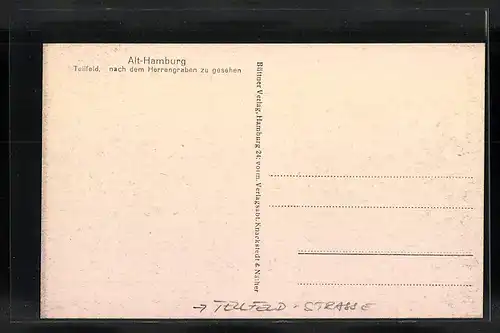 AK Hamburg, Tellfeld-Strasse mit Kutschen