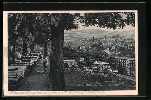 AK Löbau i. Sa., Restaurant Honigbrunnen auf dem Löbauer Berg