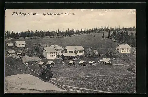 AK Eibisberg b. Weiz, Ortsansicht aus der Vogelschau