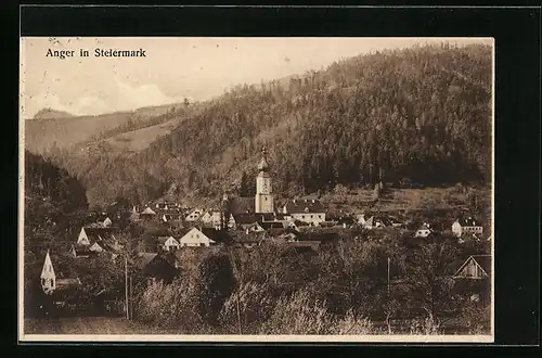 AK Anger, Ortsansicht mit Kirche