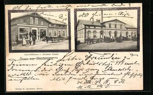 AK Stenderupau, Geschäftshaus Christian Nissen und Meierei