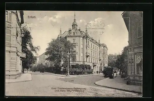 AK Erfurt, Marie Voigts-Institut, Theaterstrasse Ecke Dalbergsweg