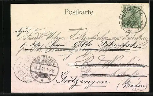 Lithographie Hohenstein-Ernstthal, Gasthaus Hüttenmühle, Saal