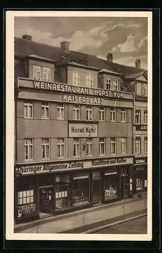 AK Erfurt, Cafe & Konditorei Horst Kohl, Anger 63