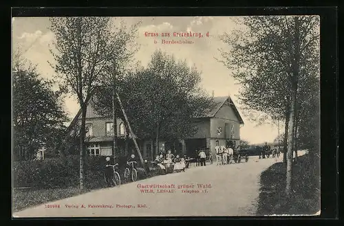 AK Grevenkrug b. Bordesholm, Gasthaus grüner Wald