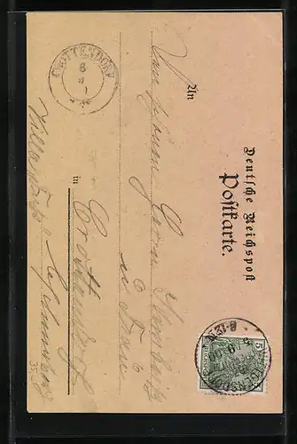 Lithographie Limbach /Sa., Hotel zum Hirsch - Aussenansicht, Speisesaal, Concert- und Ballsaal