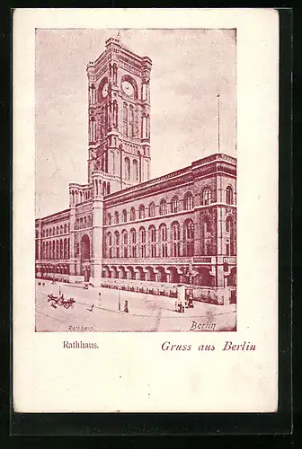 AK Berlin, Ansicht vom Rathaus, Königstrasse