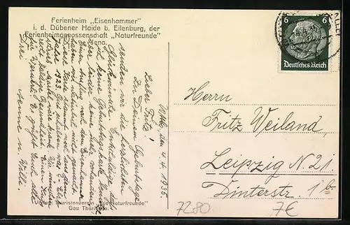 AK Eilenburg, Ferienheim Eisenhammer in der Dübener Haide