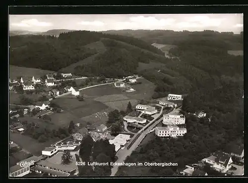 AK Eckenhagen /Oberberg., Ortsansicht aus der Vogelschau