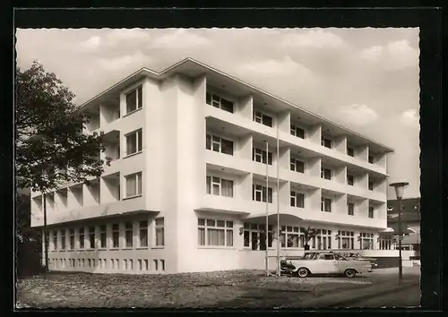 AK Bad Münster am Stein, Partie am Parksanatorium, Hotel