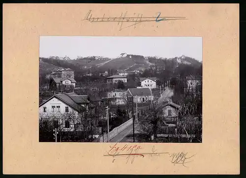 Fotografie Brück & Sohn Meissen, Ansicht Niederlössnitz, Blick in den Ort mit Wohnhäusern