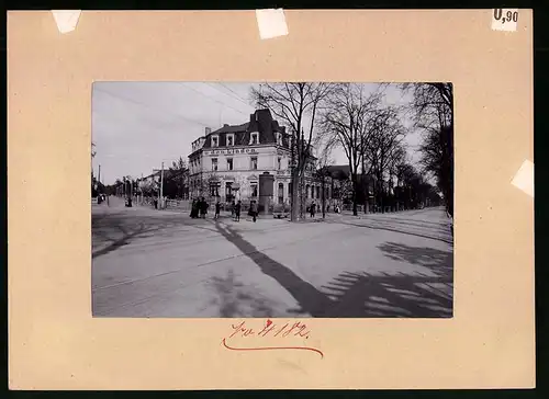 Fotografie Brück & Sohn Meissen, Ansicht Radebeul, Leipzigerstrasse / Moltkestrasse am Restaurant zu den Linden