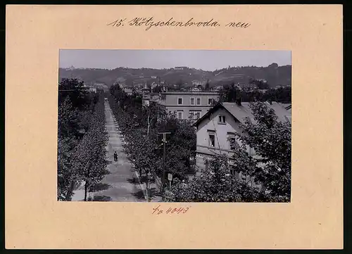 Fotografie Brück & Sohn Meissen, Ansicht Radebeul, Blick in die Gellertstrasse mit dem Gutenberghaus