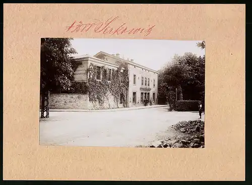 Fotografie Brück & Sohn Meissen, Ansicht Serkowitz, Partie am Kolonialwarenhaus Otto Ziller