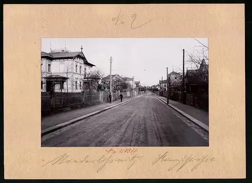 Fotografie Brück & Sohn Meissen, Ansicht Niederlössnitz, Partie in der Königstrasse mit der Villa Susanna