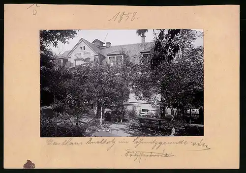 Fotografie Brück & Sohn Meissen, Ansicht Radebeul, Blick auf das Gasthaus Buchholz im Lössnitzgrund