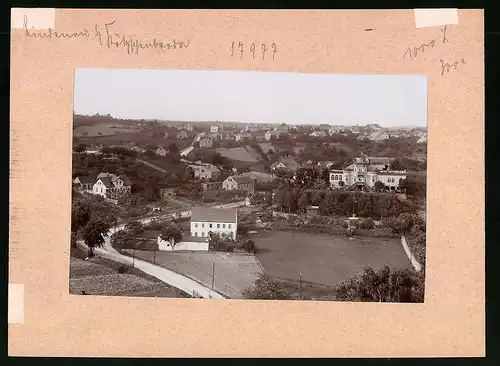 Fotografie Brück & Sohn Meissen, Ansicht Lindenau bei Radebeul, Blick über den Ort mit Restaurant Lindenhöhe