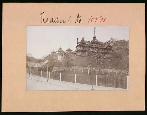 Fotografie Brück & Sohn Meissen, Ansicht Radebeul-Oberlössnitz, Partie an Bilz - Sanatorium