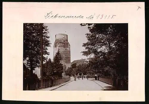 Fotografie Brück & Sohn Meissen, Ansicht Liebenwerda, Strassenpartie am Schloss mit Turm