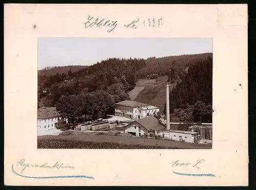 Fotografie Brück & Sohn Meissen, Ansicht Zöblitz, Kniebreche im Schwarzwassertal mit Gasthaus zur Kniebreche