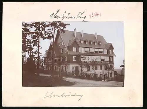 Fotografie Brück & Sohn Meissen, Ansicht Oberbärenburg i. Erzg., Blick auf das Berghotel Friedrichshöhe