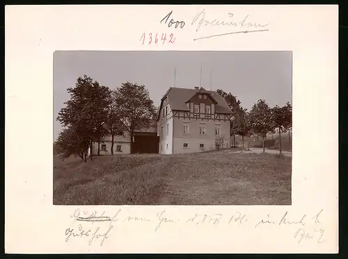 Fotografie Brück & Sohn Meissen, Ansicht Mühlhausen i. V., Blick auf den Gutshof vom Genesungsheim