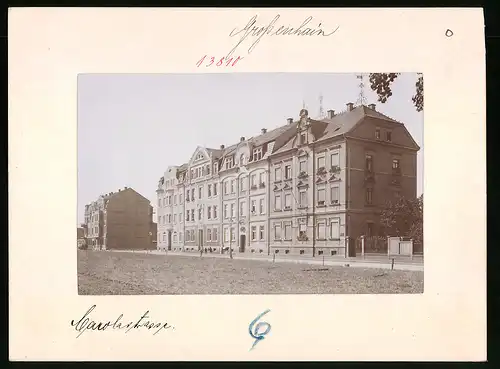 Fotografie Brück & Sohn Meissen, Ansicht Grossenhain i. Sa., Partie in der Carolastrasse mit Wohnhäusern