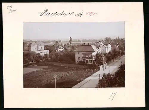 Fotografie Brück & Sohn Meissen, Ansicht Oberlössnitz, Blick auf die Wasastrasse mit Kleinkinderbewahranstalt der Parochie