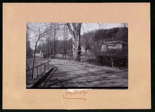 Fotografie Brück & Sohn Meissen, Ansicht Oberlössnitz, Strasse am Ermelhaus, Wohnhaus Heinrich Octavius Adolph Braun-Brown