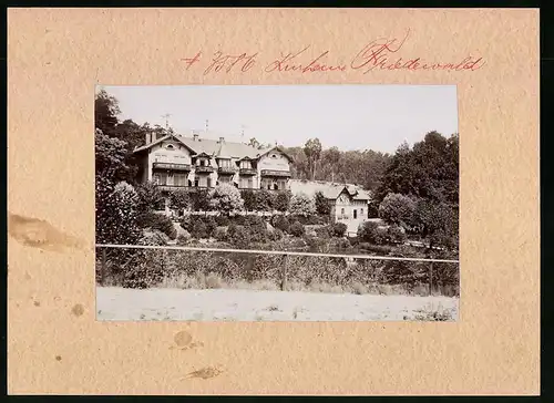 Fotografie Brück & Sohn Meissen, Ansicht Radebeul, Blick auf das Kurhaus Friedewald